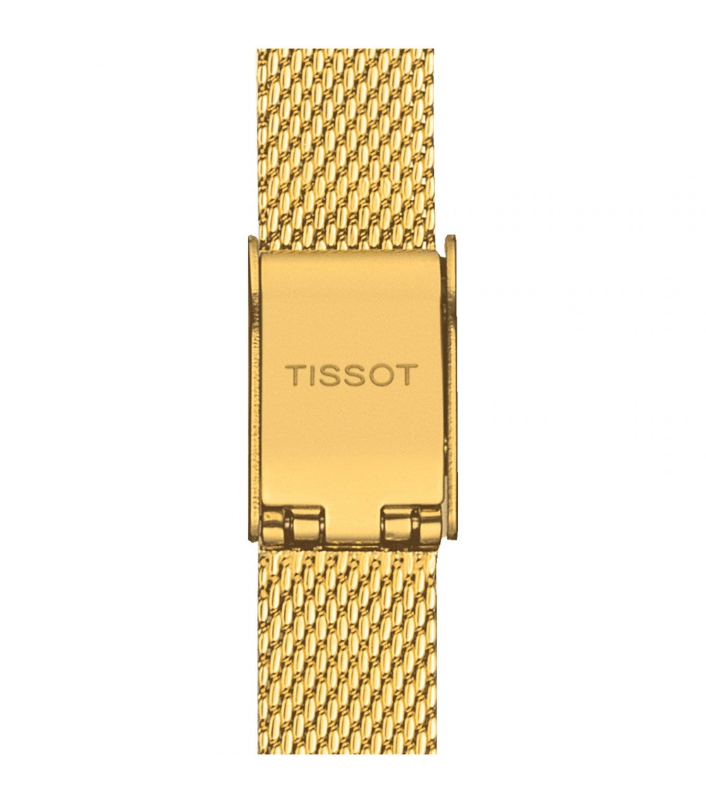 Tissot Lovely Square Gold Mesh Bracelet Watch For Women - T058.109.33.031.00 Watches Tissot   