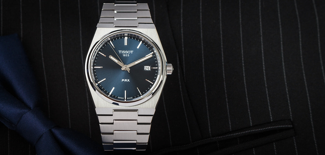 Tissot T Classic PRX Blue Dial Silver Steel Strap Watch For Men - T137.410.11.041.00 Watches Tissot   