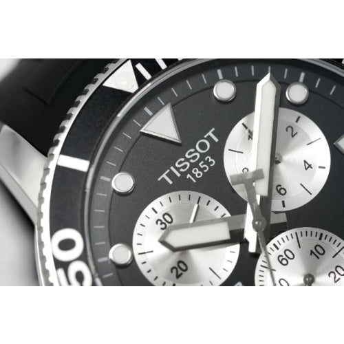 Tissot Seaster 1000 Chronograph Black Dial Black Rubber Strap Watch For Men - T120.417.17.051.00 Watches Tissot   