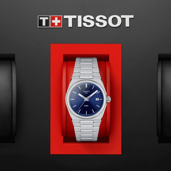 Tissot PRX Quartz Blue Dial Stainless Steel 35mm Watch For Men - T137.210.11.041.00 Watches Tissot   