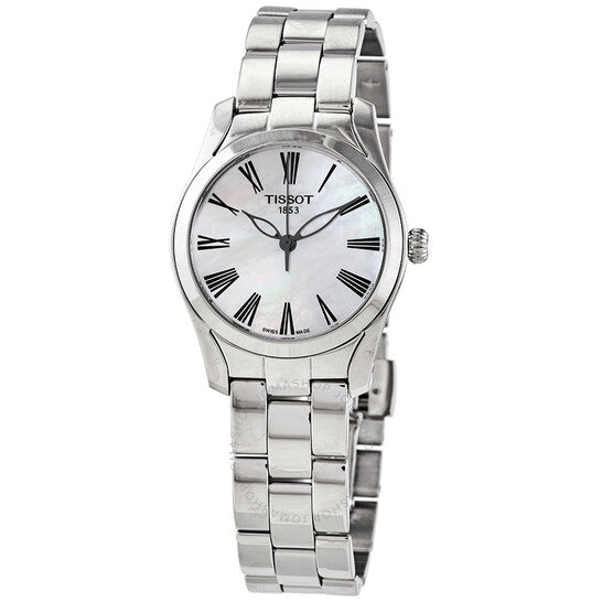 Tissot T Wave T Lady Mother of Pearl Dial Silver Steel Strap Watch For Women - T112.210.11.113.00 Watches Tissot   