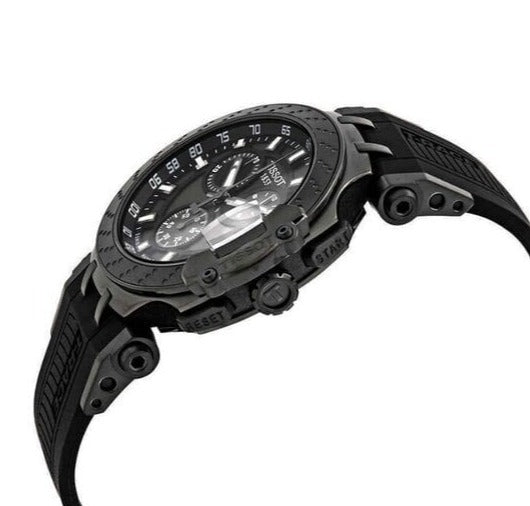 Tissot T Race Chonograph Anthracite Dial Black Silicon Strap Watch For Men - T115.417.37.061.03 Watches Tissot   