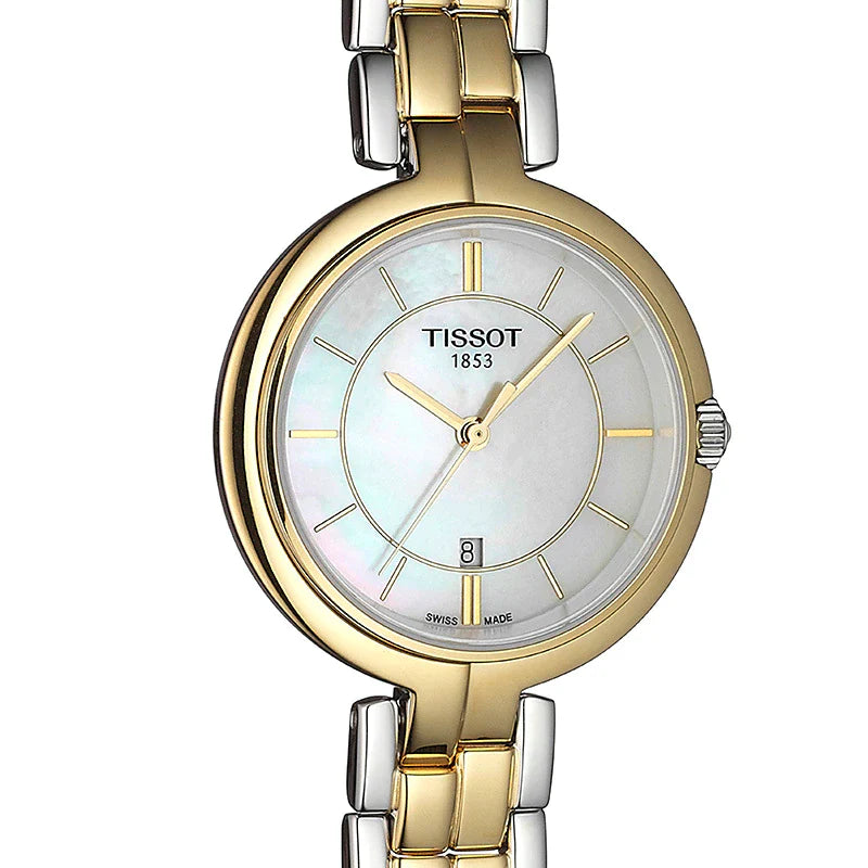 Tissot Flamingo Mother of Pearl Dial Watch For Women - T094.210.22.111.01 Watches Tissot   