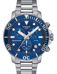 Tissot Seaster 1000 Chronograph Blue Dial Silver Stainless Steel Strap Watch For Men - T120.417.11.041.00 Watches Tissot   