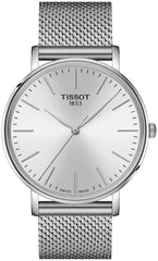 Tissot Everytime Gent Quartz Silver Dial Silver Mesh Bracelet Watch for Men - T143.410.11.011.00 Watches Tissot   