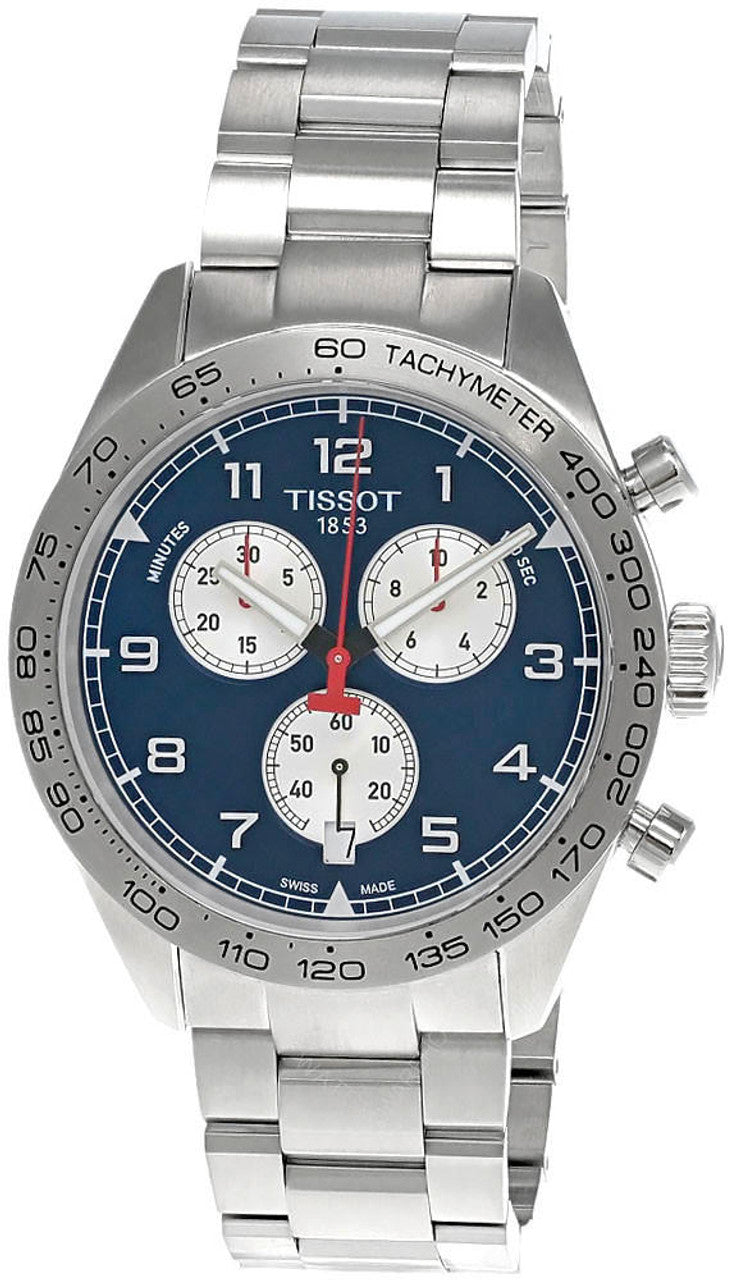 Tissot PRS 516 Chronograph Blue Dial Stainless Steel Watch for Men - T131.617.11.042.00 Watches Tissot   