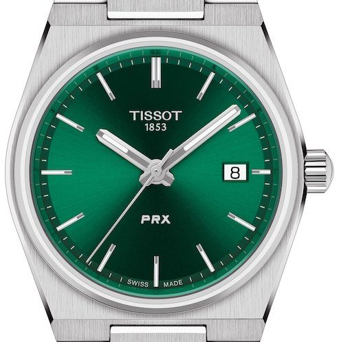 Tissot PRX Quartz Green Dial Stainless Steel Strap Watch for Women - T137.210.11.081.00 Watches Tissot   