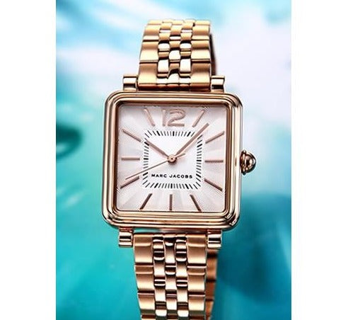 Marc Jacobs Vic White Dial Rose Gold Stainless Steel Strap Watch for Women - MJ3514 Watches Marc Jacobs   