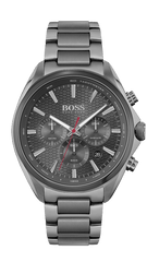 Hugo Boss Distinct Grey Dial Gren Steel Strap Watch for Men - 1513858 Watches Hugo Boss   