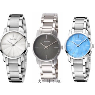 Calvin Klein City Mother of Pearl Blue Dial Silver Steel Strap Watch for Women - K2G2314X Watches Calvin Klein   