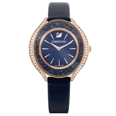 Swarovski Crystalline Aura Blue Dial Blue Leather Strap Watch for Women - 5519447 Watches Swarovski   