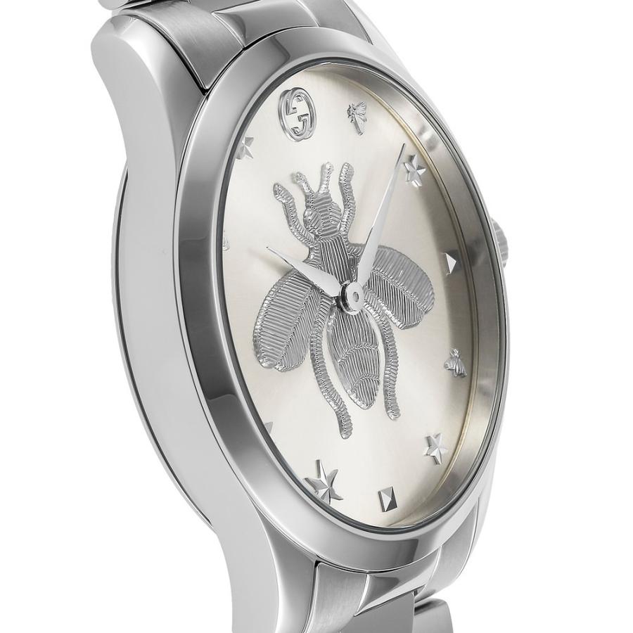 Gucci G Timeless Silver Dial Silver Steel Strap Watch For Women - YA1264126 Watches Gucci   