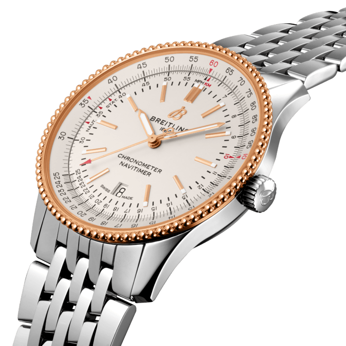 Breitling Navitimer Automatic 41mm White Dial Silver Stainless Steel Mens Watch - U17326211G1A1 Watches Breitling   