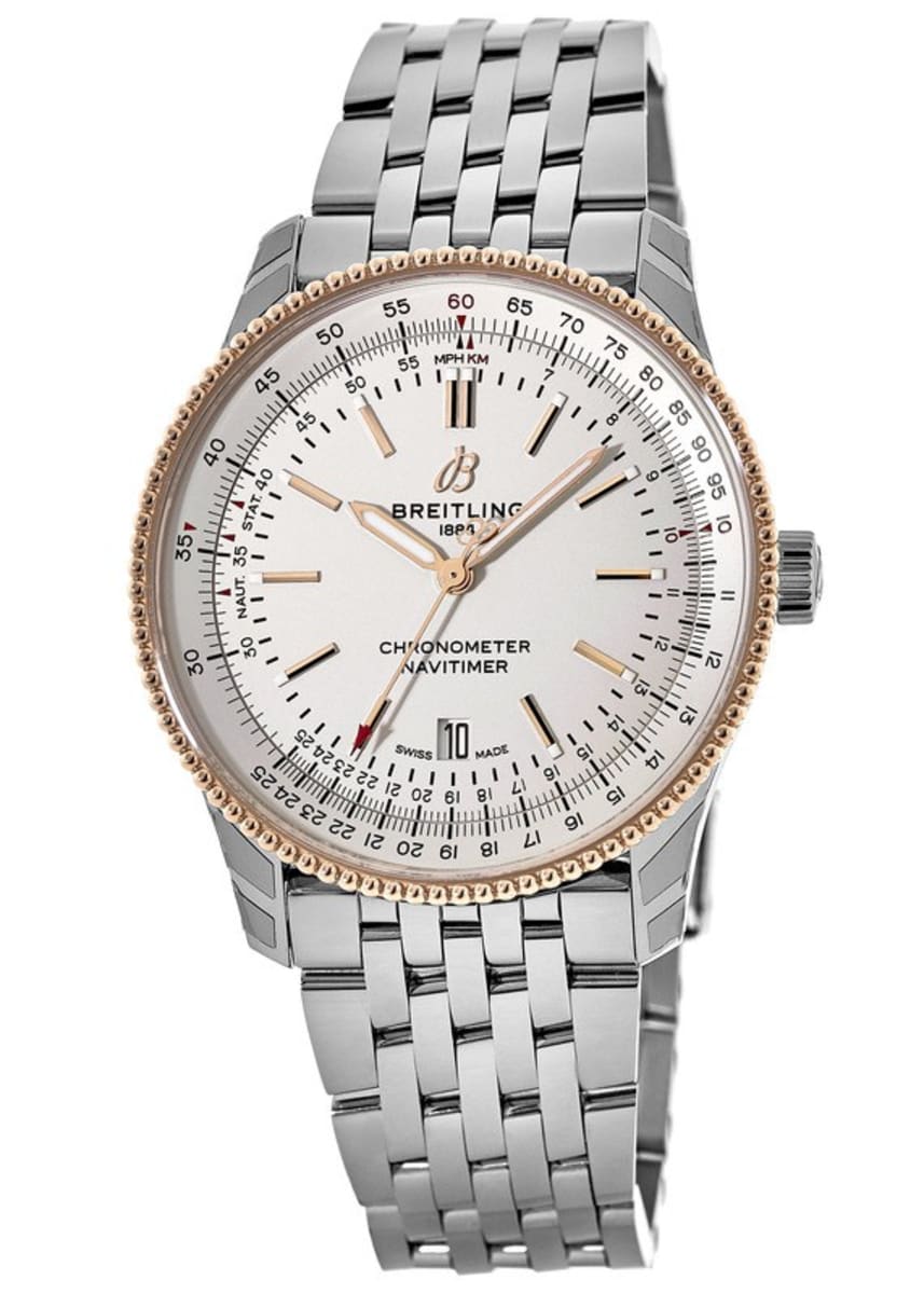 Breitling Navitimer Automatic 41mm White Dial Silver Stainless Steel Mens Watch - U17326211G1A1 Watches Breitling   