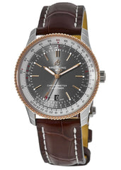 Breitling Navitimer 1 Automatic 41mm Black Dial Brown Leather Strap Mens Watch - U17326211M1P1 Watches Breitling   