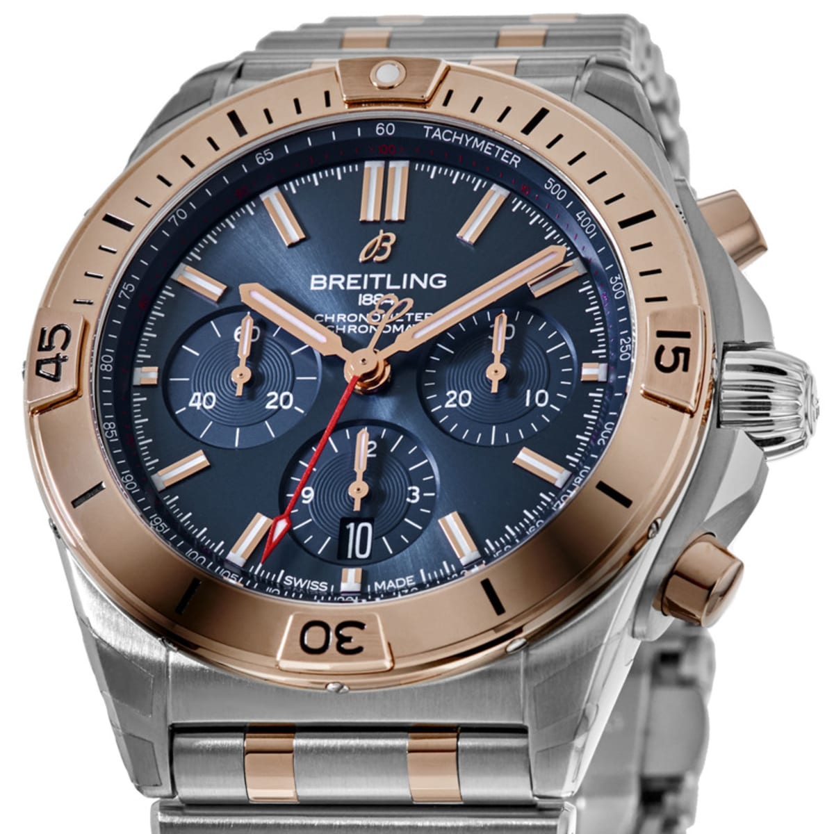 Breitling Chronomat B01 42mm Blue Dial Two Tone Steel Strap Watch for Men - UB0134101C1U1 Watches Breitling   