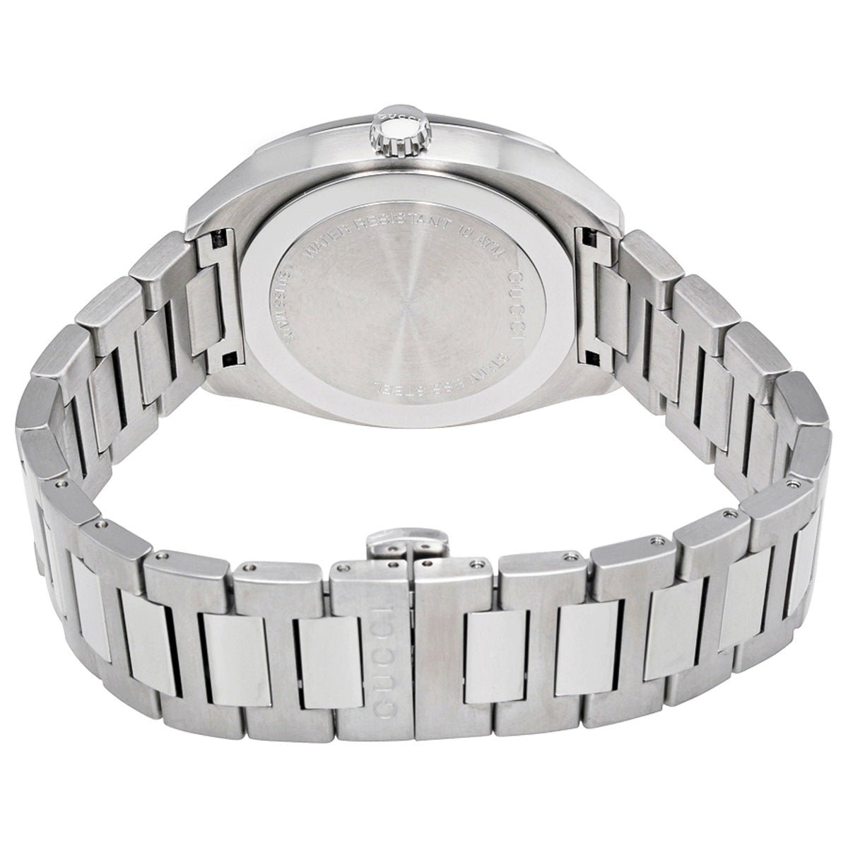 Gucci G Timeless GG2570 Silver Dial Silver Steel Strap Watch For Men - YA142402 Watches Gucci   