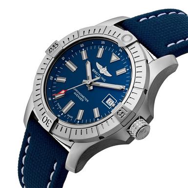 Breitling Avenger Automatic 43mm Blue Dial Blue Nylon Strap Watch for Men - A17318101C1X2 Watches Breitling   