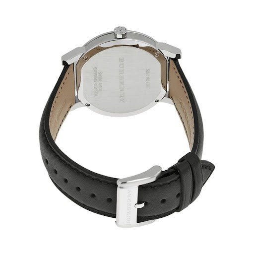 Burberry The City White Dial Black Leather Strap Watch for Men - BU9008 Watches Burberry   