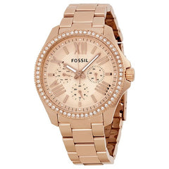 Fossil Cecile Rose Gold Dial Rose Gold Steel Strap Watch for Women - AM4483 Watches Fossil   