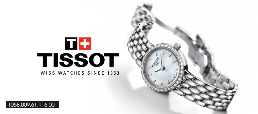 Tissot Lovely Mother of Pearl Dial 24mm Silver Stainless Steel Watch For Women - T058.009.61.116.00 Watches Tissot   