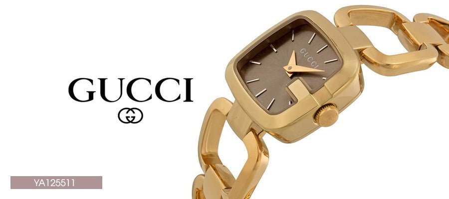 Gucci G Gucci 125 G Series Sunbrushed Brown Dial Rose Gold Steel Strap Watch For Women - YA125511 Watches Gucci   