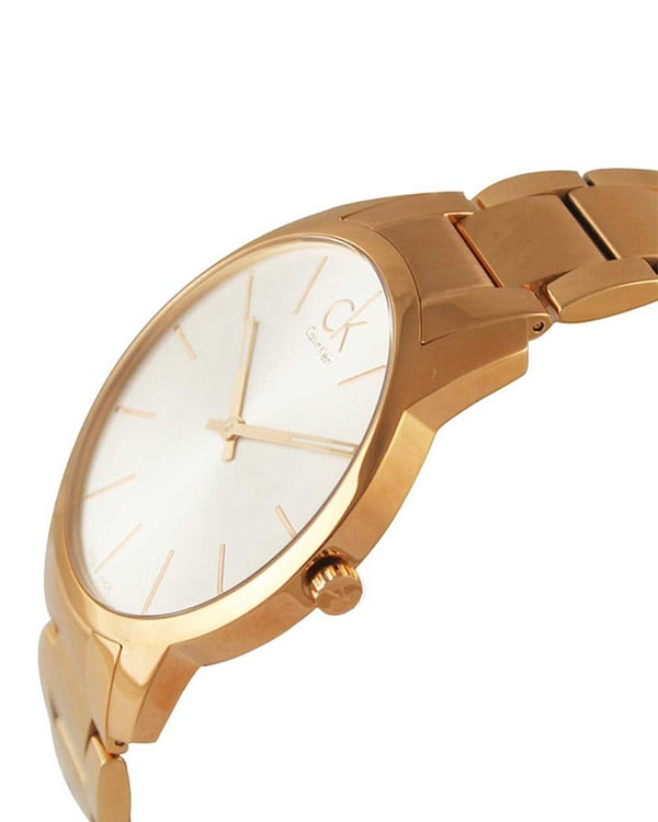 Calvin Klein City White Dial Rose Gold Steel Strap Watch for Men - K2G21646 Watches Calvin Klein   