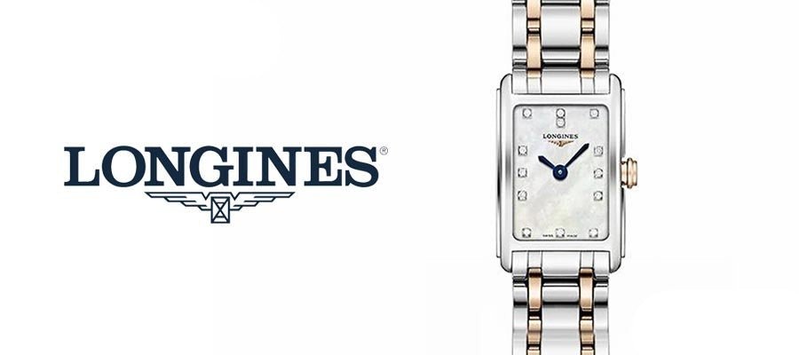 Longines Dolcevita Mother of Pearl Diamond Dial Two Tone Steel Strap Watch for Women - L5.258.5.87.7 Watches Longines   