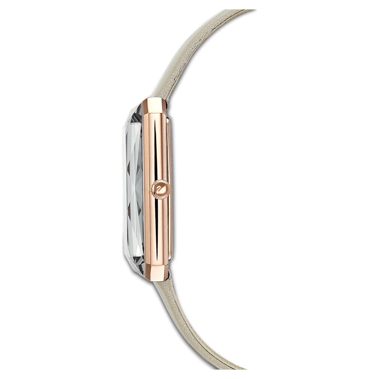 Swarovski Uptown Crystal Grey Dial Grey Leather Strap Watch for Women - 5547716 Watches Swarovski   
