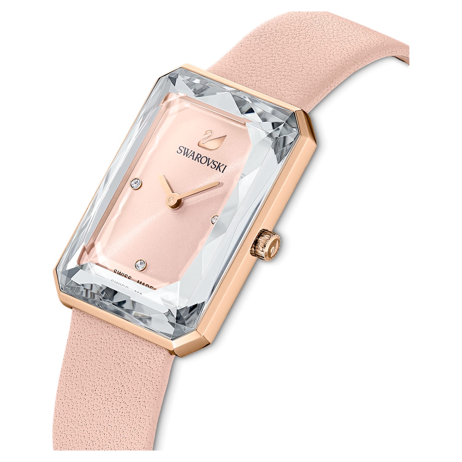 Swarovski Uptown Pink Dial Pink Leather Strap Watch for Women - 5547719 Watches Swarovski   