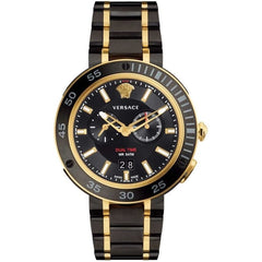 Versace V Extreme Pro Two Tone Dial Stainless Steel Strap Watch for Men - VCN040017 Watches Versace   