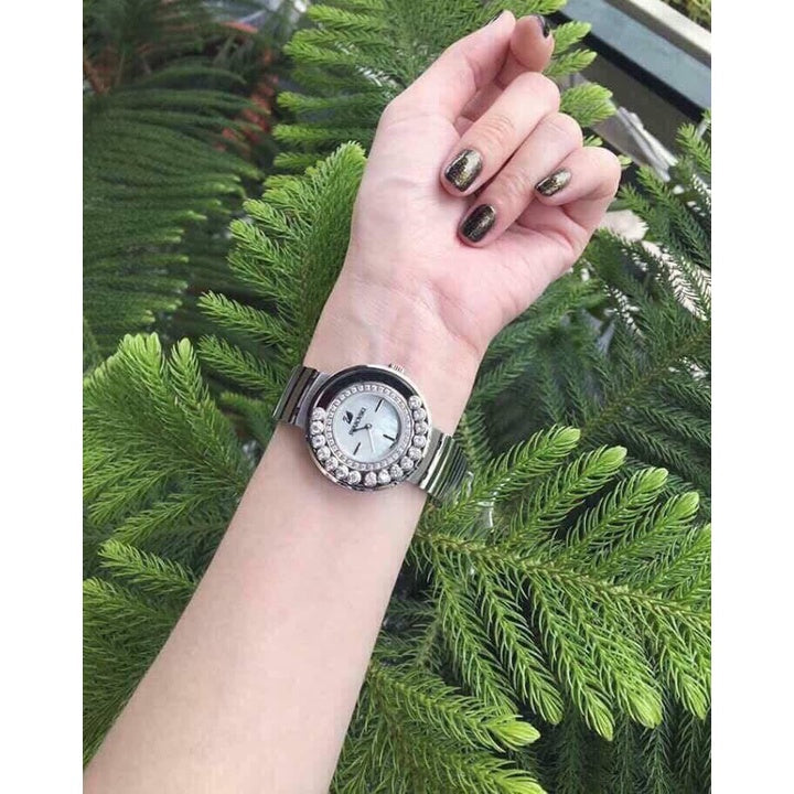 Swarovski Lovely Crystal Mother of Pearl Dial Silver Steel Strap Watch for Women - 1160307 Watches Swarovski   