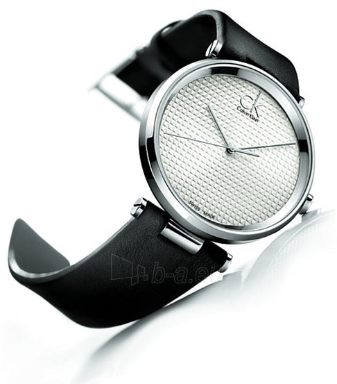 Calvin Klein Sight Silver Dial Black Leather Strap Watch for Men - K1S21120 Watches Calvin Klein   