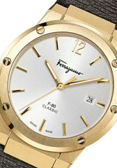 Salvatore Ferragamo Classic White Dial Brown Leather Strap Watch for Men - SFDT00819 Watches Salvatore Ferragamo   