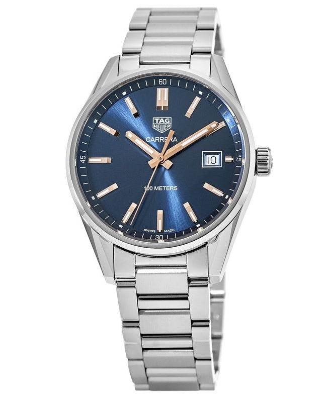 Tag Heuer Carrera Quartz Blue Dial Silver Steel Strap Watch for Women - WAR1112.BA0601 Watches Tag Heuer   