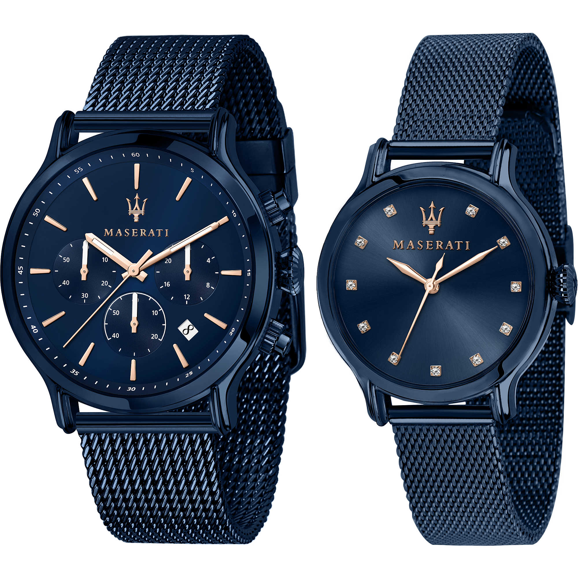 Maserati Epoca Analog Blue Dial Blue Mesh Bracelet Watch For Men - R8873618010 Watches Maserati   