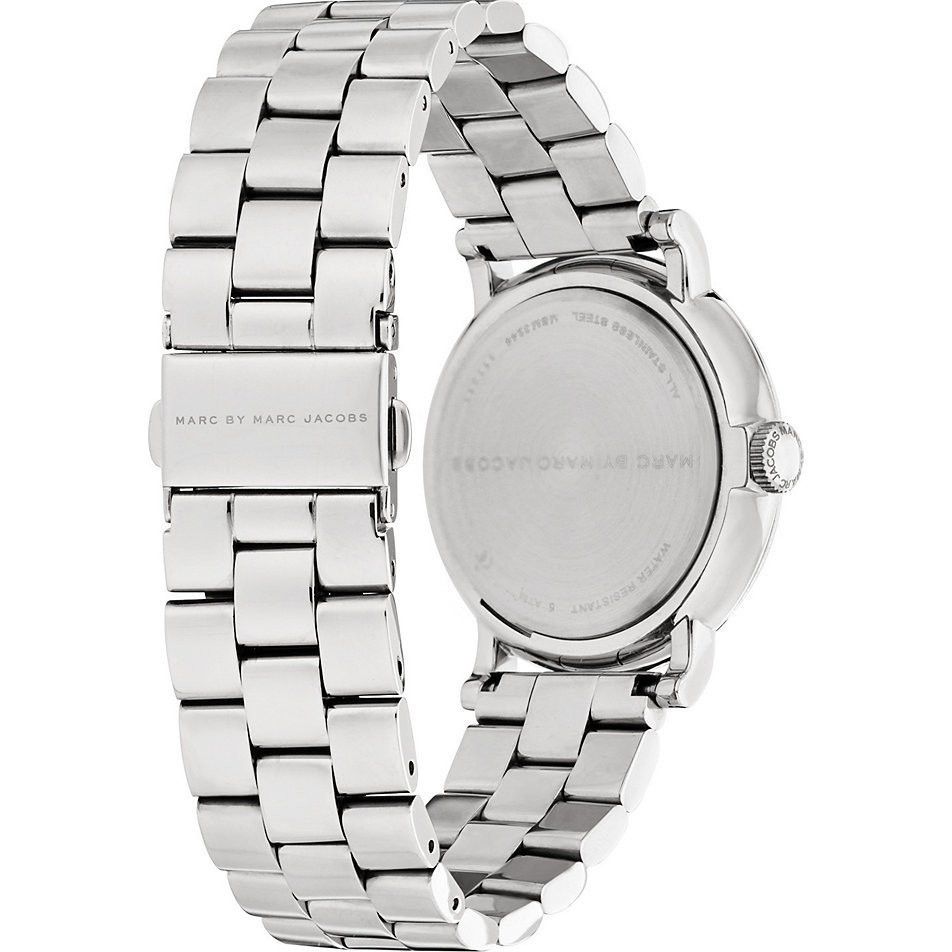 Marc Jacobs Baker White Dial Silver Stainless Steel Strap Watch for Women - MBM3242 Watches Marc Jacobs   