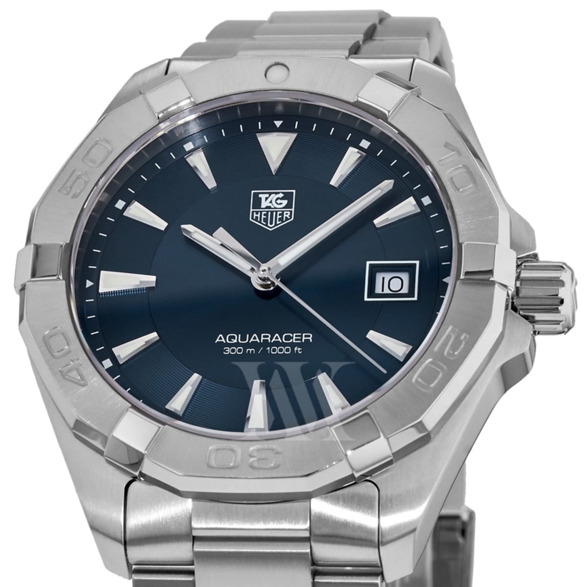 Tag Heuer Aquaracer 41mm Quartz Blue Dial Silver Steel Strap Watch for Men - WAY1112.BA0928 Watches Tag Heuer   