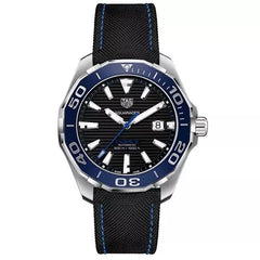 Tag Heuer Aquaracer Calibre 5 Automatic Black Dial Black Nylon Strap Watch for Men - WAY201C.FC6395 Watches Tag Heuer   