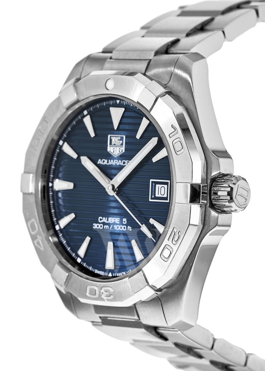 Tag Heuer Aquaracer Automatic 41mm Blue Dial Silver Steel Strap Watch for Men - WAY2112.BA0928 Watches Tag Heuer   