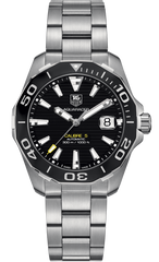 Tag Heuer Aquaracer Automatic 41mm Black Dial Silver Steel Strap Watch for Men - WAY211A.BA0928 Watches Tag Heuer   