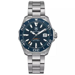 Tag Heuer Aquaracer Calibre 5 Blue Dial Silver Steel Strap Watch for Men - WAY211C.BA0928 Watches Tag Heuer   