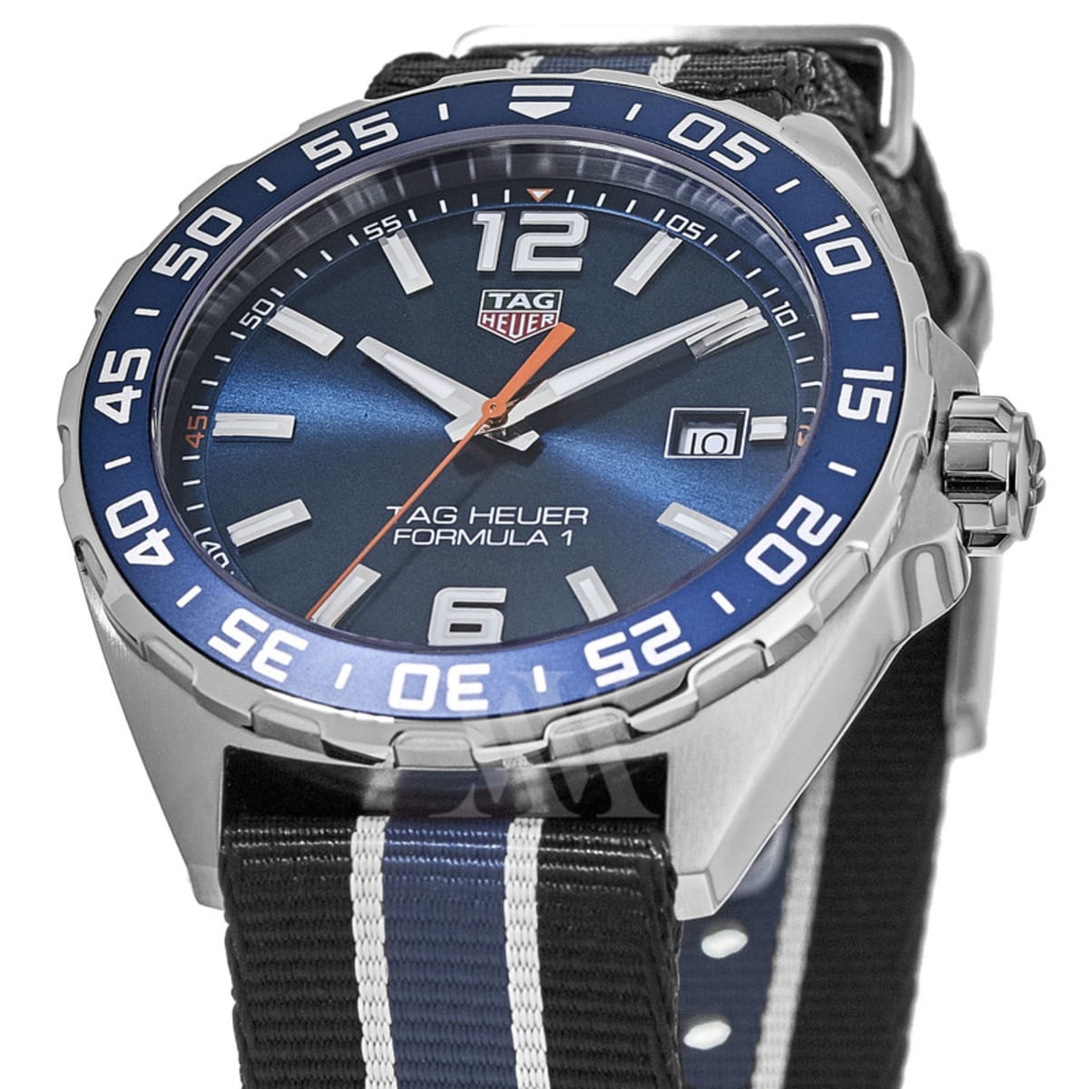 Tag Heuer Formula 1 Quartz 43mm Blue Dial Two Tone NATO Strap Watch for Men - WAZ1010.FC8197 Watches Tag Heuer   