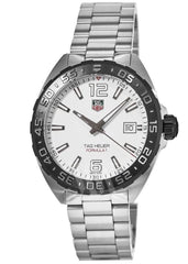 Tag Heuer Formula 1 Quartz 41mm White Dial Silver Steel Strap Watch for Men - WAZ1111.BA0875 Watches Tag Heuer   