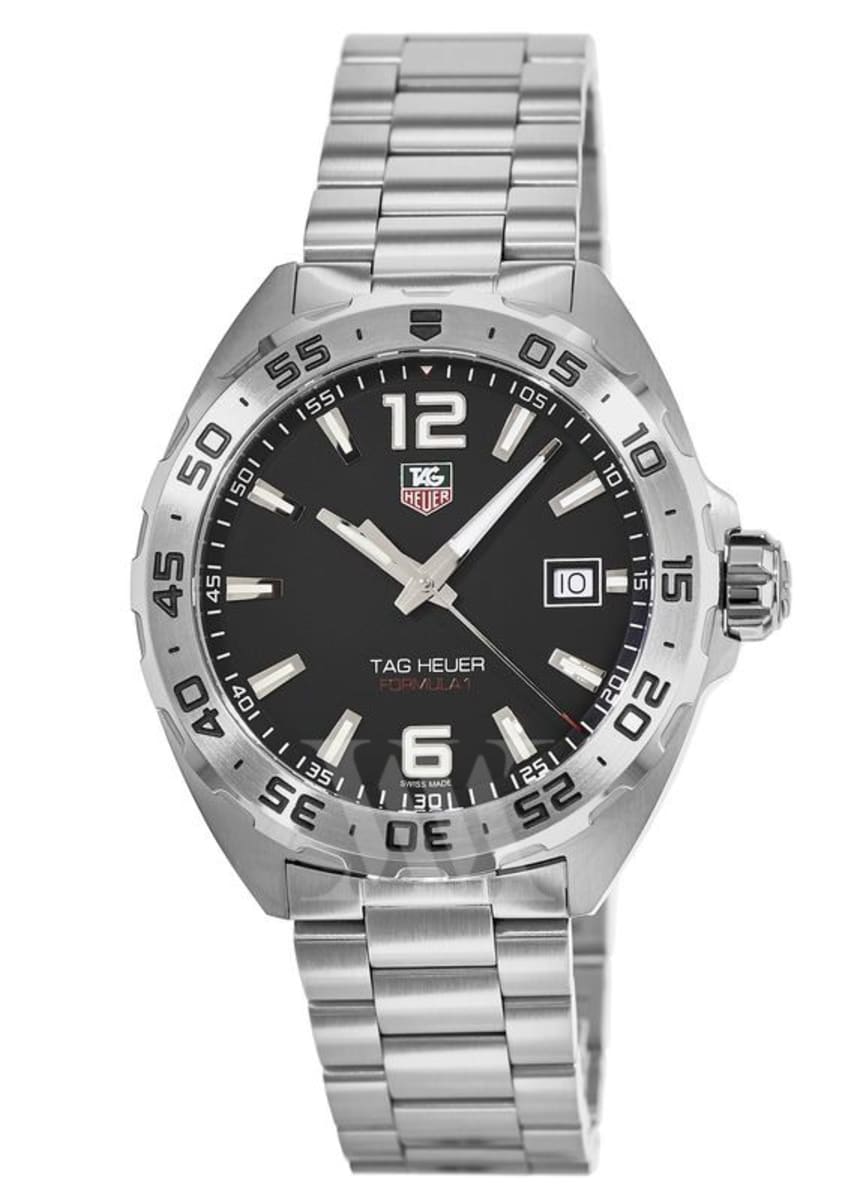 Tag Heuer Formula 1 Stainless Steel 41mm Black Dial Silver Steel Strap Watch for Men - WAZ1112.BA0875 Watches Tag Heuer   