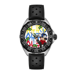 Tag Heuer Formula 1 Alec Monopoly Special Edition Black Rubber Strap Watch for Men - WAZ1119.FT8023 Watches Tag Heuer   