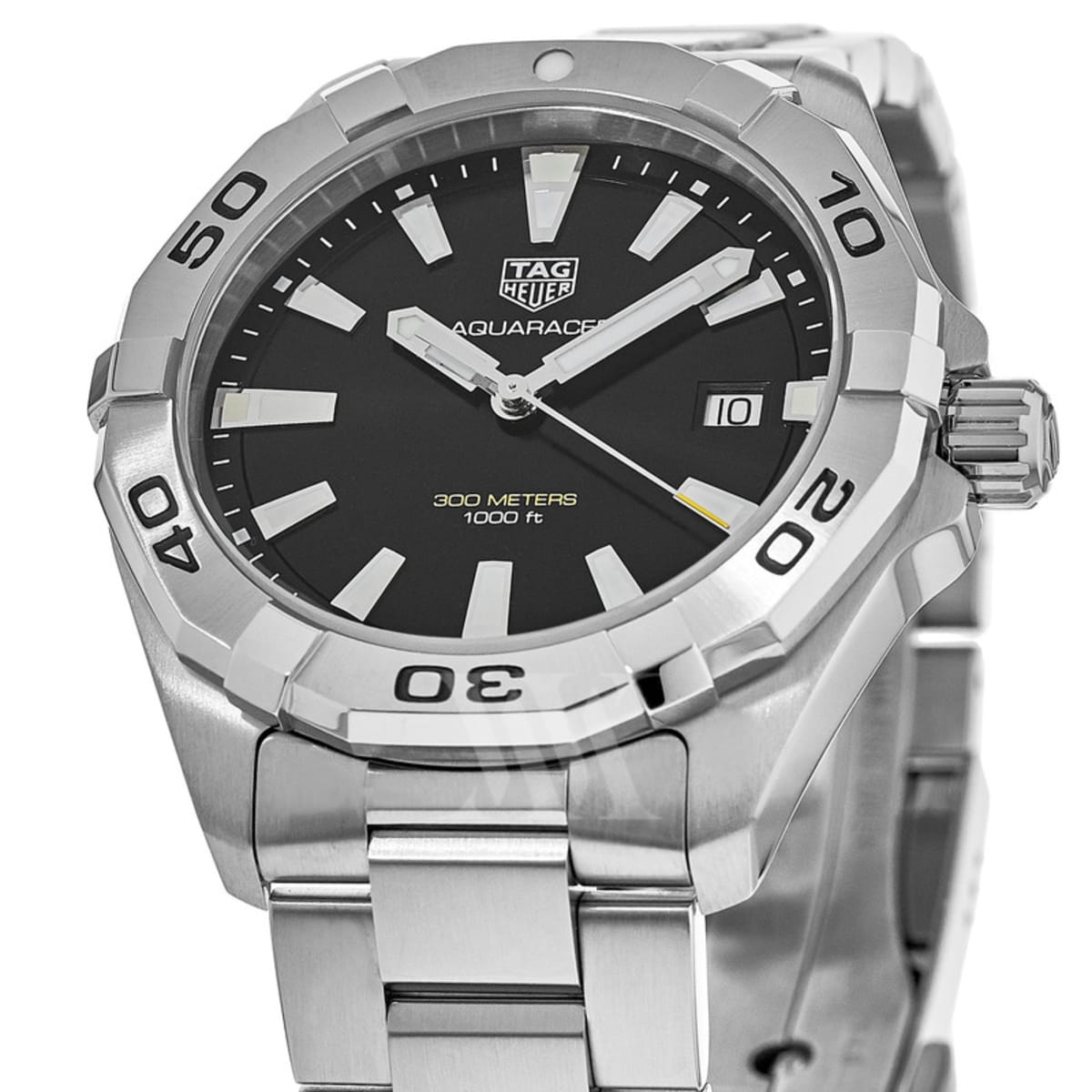 Tag Heuer Aquaracer Black Dial Silver Steel Strap Watch for Men - WBD1110.BA0928 Watches Tag Heuer   