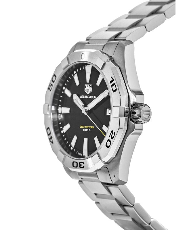 Tag Heuer Aquaracer Black Dial Silver Steel Strap Watch for Men - WBD1110.BA0928 Watches Tag Heuer   