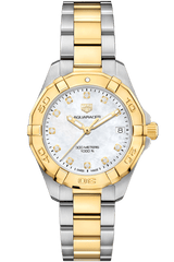 Tag Heuer Aquaracer Quartz 32mm White Mother of Pearl Dial Two Tone Steel Strap Watch for Women - WBD1322.BB0320 Watches Tag Heuer   