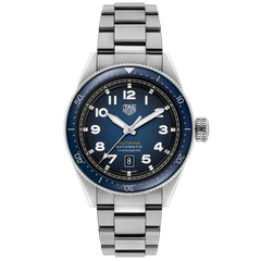 Tag Heuer Autavia Automatic 42mm Blue Dial Silver Steel Strap Watch for Men - WBE5116.EB0173 Watches Tag Heuer   